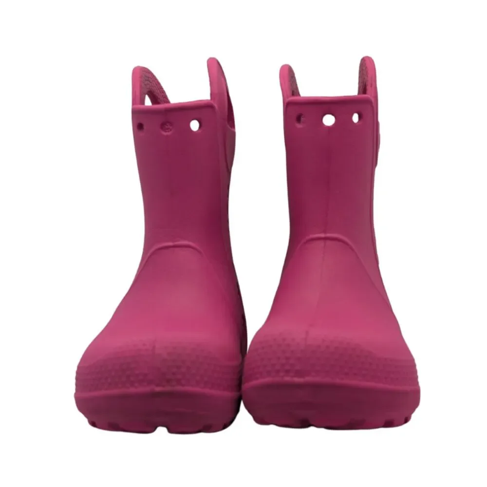 Crocs Pink Crush Handle It Rain Boots Size Toddler 8